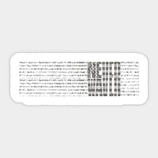 Gray Scale American With Stripes Sticker